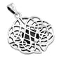 Round Celtic Knot Silver Pendant set w/ Black Onyx