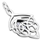 Large Celtic Silver Pendant set w/ Clear CZ