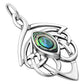 Large Celtic Silver Pendant w/ Abalone Shell