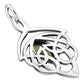 Large Celtic Silver Pendant set w/ Peridot CZ