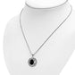 Round Celtic Knot Silver Pendant w/ Black Onyx