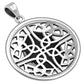 Round Celtic Knot Silver Pendant w/ Black Onyx