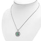 Round Celtic Knot Silver Pendant w/ Abalone Shell