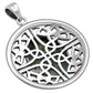 Round Celtic Knot Silver Pendant w/ Abalone Shell