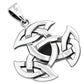 Celtic Silver Trinity Knot Pendant set w/ Black Onyx