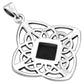 Black Onyx Celtic Sterling Silver Pendant