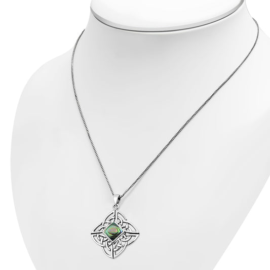 Abalone Shell Celtic Sterling Silver Pendant