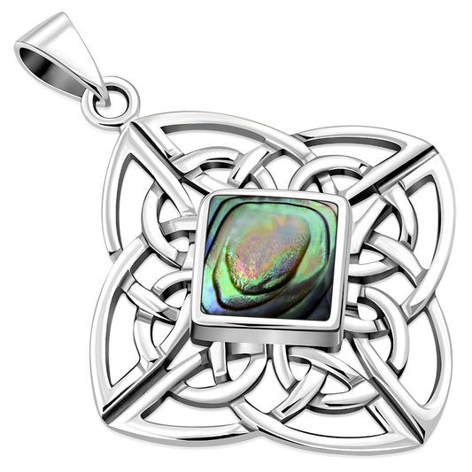 Abalone Shell Celtic Sterling Silver Pendant