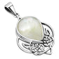 Large Mother of Pearl Celtic Silver Pendant