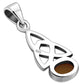 Baltic Amber Trinity Knot Silver Pendant