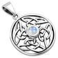 Round Moonstone Celtic Knot Silver Pendant