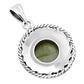 Round Labradorite Celtic Knot Silver Pendant
