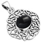 Black Onyx Trinity Knots Silver Pendant