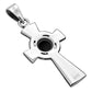 Black Onyx Celtic Cross Silver Pendant