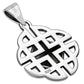 Trinity Knots Black Onyx Silver Pendant