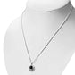 Black Onyx Round Celtic Knot Silver Pendant