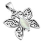 Butterfly Silver Pendant w/ Mother of Pearl