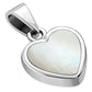 Mother of Pearl Heart Sterling Silver Pendant
