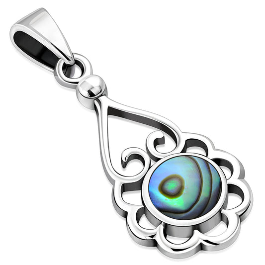 Abalone Shell Sterling Silver Pendant