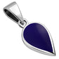 Lapiz Lazuli Blue Stone Pear Shaped Drop Silver Pendant