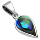 Abalone Shell Drop Silver Pendant
