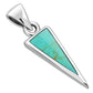 Turquoise Triangle Silver Pendant