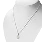 Mother of Pearl Drop Greek Key Silver Pendant