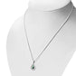Abalone Shell Drop Greek Key Silver Pendant