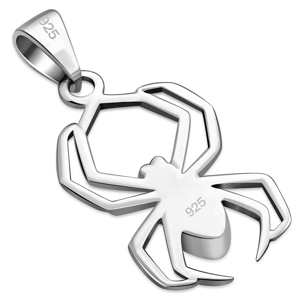 Abalone Shell Spider Sterling Silver Pendant
