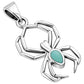 Turquoise Spider Sterling Silver Pendant