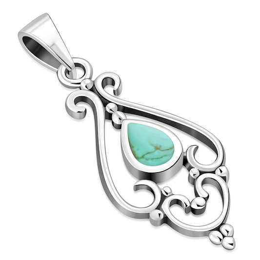 Turquoise Sterling Silver Pendant