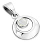 Mother of Pearl Round Silver Pendant