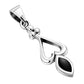 Black Onyx Sterling Silver Heart Pendant