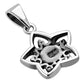 Synthetic Blue Opal Petal Hearts Silver Pendant