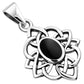 Black Onyx Celtic Knot Silver Pendant