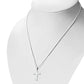 Mother of Pearl Silver Cross Pendant