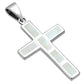 Mother of Pearl Silver Cross Pendant