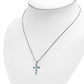 Abalone Shell Silver Cross Pendant