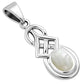 Mother of Pearl Celtic Knot Silver Pendant