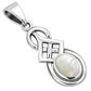 Mother of Pearl Celtic Knot Silver Pendant