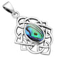 Abalone Shell Celtic Knot Silver Pendant