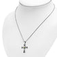 Abalone Shell Celtic Irish Trinity Knot Cross Silver Pendant