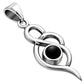 Black Onyx Small Silver Pendant