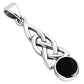 Black Onyx Celtic Knot Silver Pendant