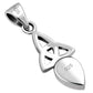 Mother of Pearl Tiny Celtic Trinity Knot Silver Pendant