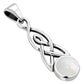 Mother of Pearl Celtic Trinity Silver Pendant
