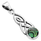 Abalone Shell Celtic Trinity Silver Pendant