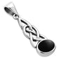 Black Onyx Celtic Knot Silver Pendant