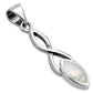Mother of Pearl Celtic Knot Silver Pendant