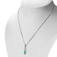 Turquoise Celtic Knot Sterling Silver Pendant